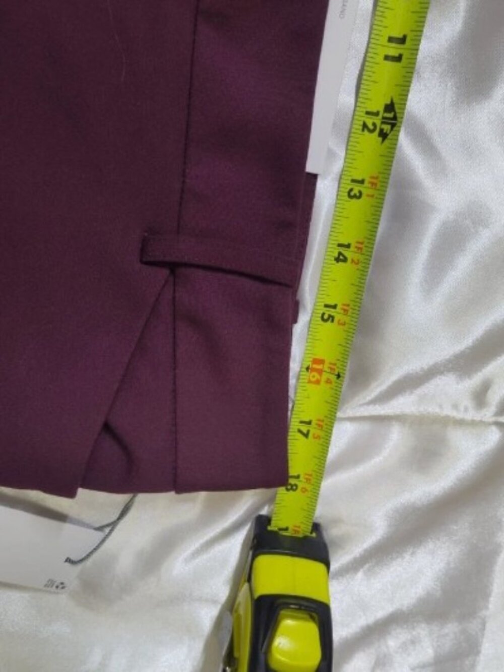 NWT Liz Claiborne Emma Purple Ankle Pants Size 12 Slim Tapered Stretch Zip - Picture 7 of 14